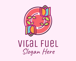 Colorful Flowers Spa logo design