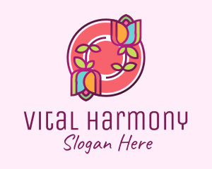 Colorful Flowers Spa logo design