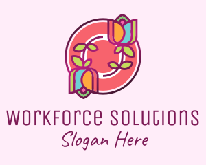 Colorful Flowers Spa logo design