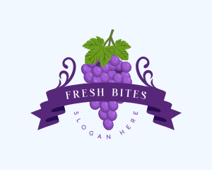 Fresh Grapes Farm logo design