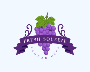 Fresh Grapes Farm logo design