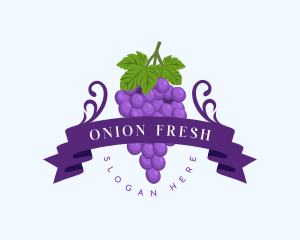 Fresh Grapes Farm logo design