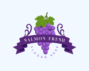 Fresh Grapes Farm logo design