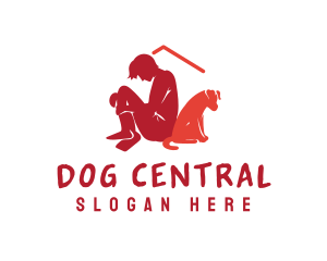 Homeless Person Dog logo design