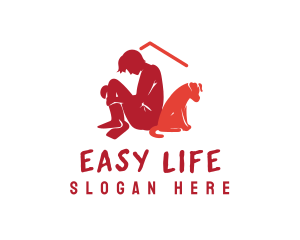 Homeless Person Dog logo design