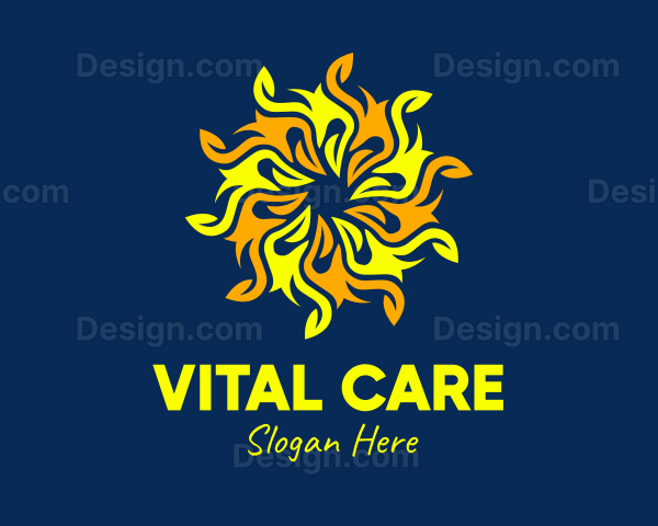 Sunny Summer Flower Logo