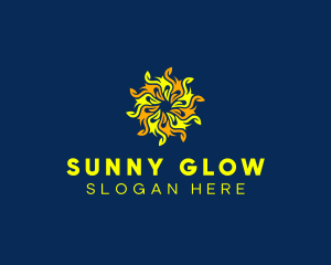 Sunny Summer Flower logo design