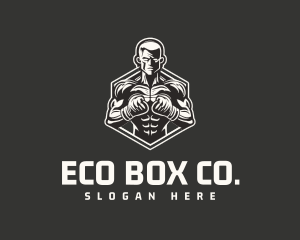 Boxing Fitness Boxer logo design