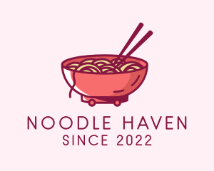 Ramen Noodle Food Cart  logo design