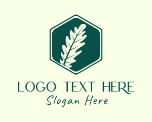 Hexagon Fern Leaf logo