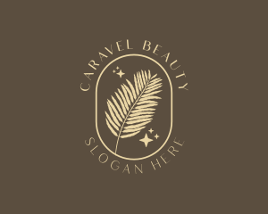 Organic Beauty Fern Leaf  logo design