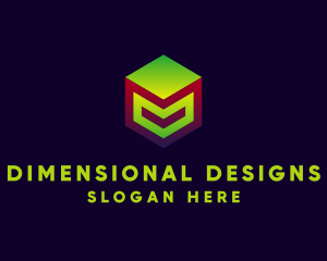 Digital Technology 3D Cube  logo design