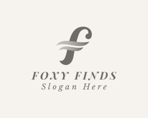 Fashion Stylist Boutique Letter F logo design