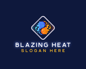 Heat Cool Refrigeration logo design