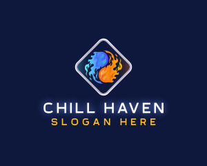 Heat Cool Refrigeration logo design