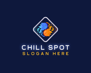 Heat Cool Refrigeration logo design