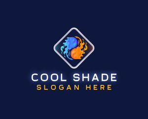 Heat Cool Refrigeration logo design