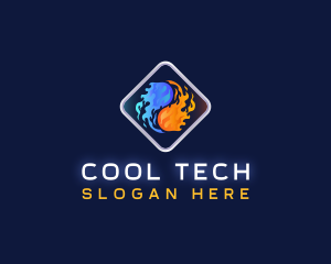 Heat Cool Refrigeration logo design