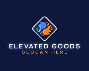 Heat Cool Refrigeration logo design