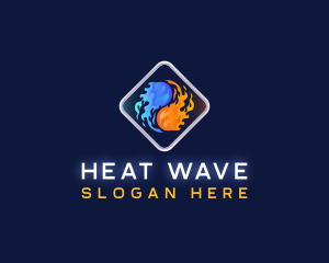 Heat Cool Refrigeration logo design