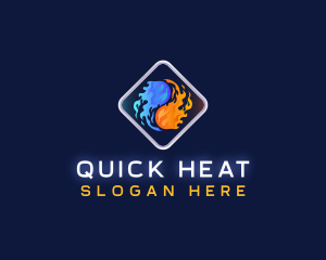 Heat Cool Refrigeration logo design