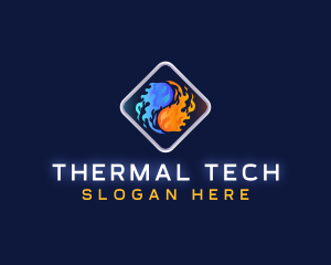 Heat Cool Refrigeration logo design