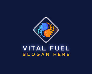 Heat Cool Refrigeration logo design