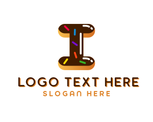 Chocolate Sprinkle Letter I logo