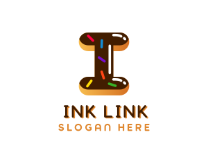 Chocolate Sprinkle Letter I logo design