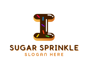 Chocolate Sprinkle Letter I logo