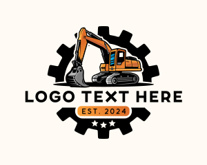 Excavator Digger Heavy Equipment logo