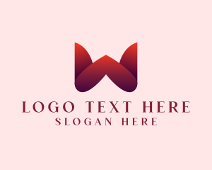 Heart Dating App Letter W logo