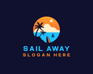 Travel Boat Vacation logo design