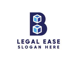 Blue Cube B Logo