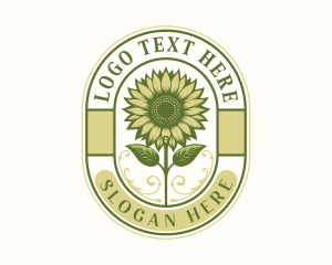 Florist Sunflower Plant logo