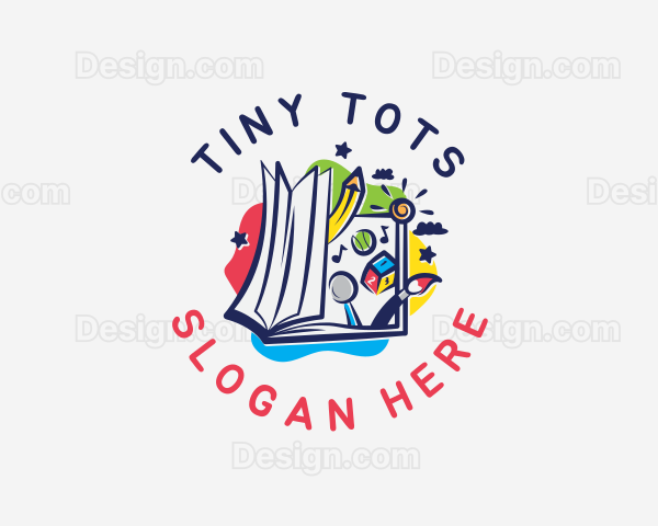 Kindergarten Education Book Logo