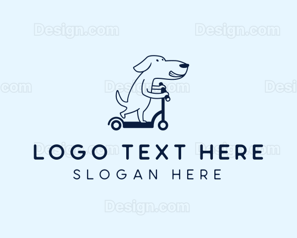 Dog Puppy Scooter Logo