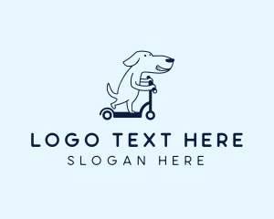 Dog Puppy Scooter Logo