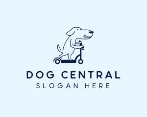 Dog Puppy Scooter logo design