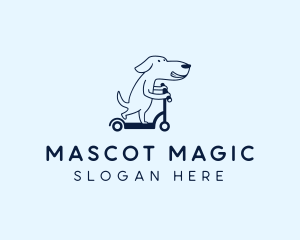 Dog Puppy Scooter logo design