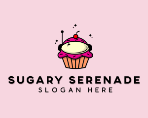 Cupcake Dessert Astronaut logo