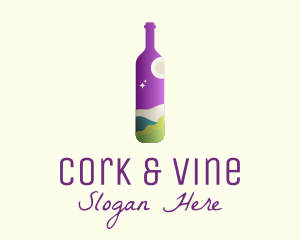 Wine Liquor Travel logo design