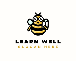 Reading Bee Learning  logo design