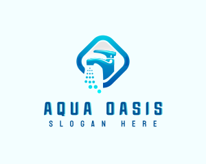 Pluming Aqua Faucet logo design