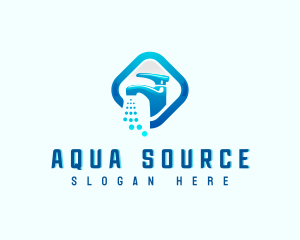 Pluming Aqua Faucet logo design