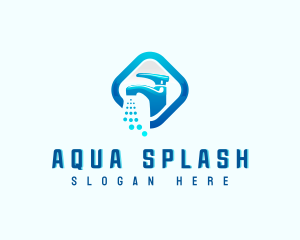 Pluming Aqua Faucet logo design