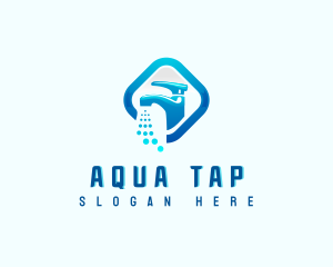 Pluming Aqua Faucet logo design