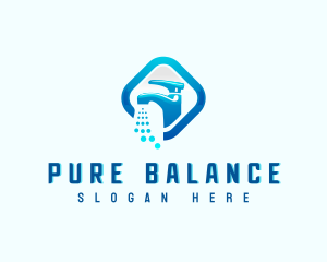 Pluming Aqua Faucet logo design