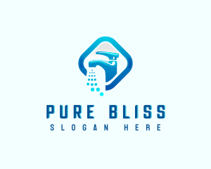 Pluming Aqua Faucet logo design