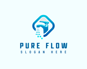 Pluming Aqua Faucet logo design